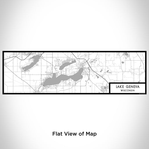 Flat View of Map Custom Lake Geneva Wisconsin Map Enamel Mug in Classic
