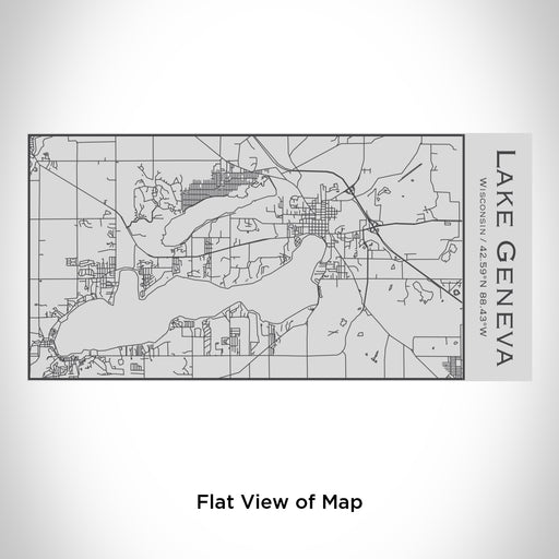 Rendered View of Lake Geneva Wisconsin Map Engraving on 17oz Stainless Steel Insulated Cola Bottle