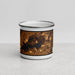 Front View Custom Lake Geneva Wisconsin Map Enamel Mug in Ember
