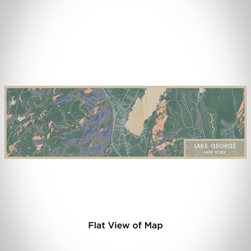 Flat View of Map Custom Lake George New York Map Enamel Mug in Afternoon