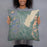 Person holding 18x18 Custom Lake George New York Map Throw Pillow in Afternoon