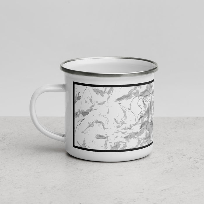 Left View Custom Lake George New York Map Enamel Mug in Classic
