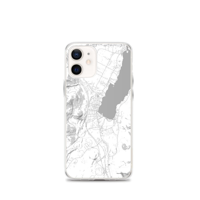 Custom iPhone 12 mini Lake George New York Map Phone Case in Classic