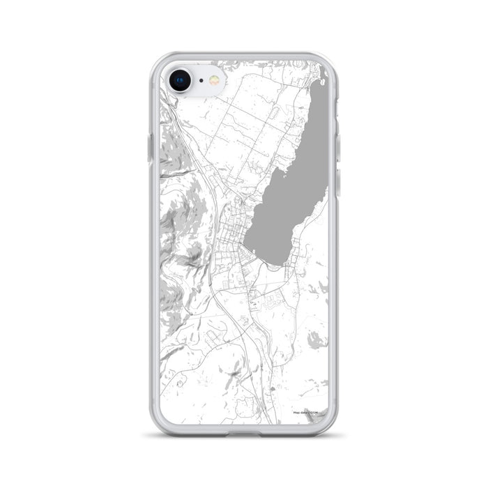 Custom iPhone SE Lake George New York Map Phone Case in Classic