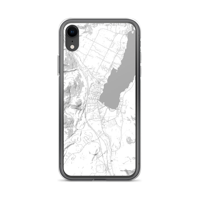 Custom iPhone XR Lake George New York Map Phone Case in Classic