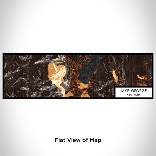 Flat View of Map Custom Lake George New York Map Enamel Mug in Ember