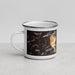 Left View Custom Lake George New York Map Enamel Mug in Ember