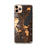 Custom iPhone 11 Pro Max Lake George New York Map Phone Case in Ember