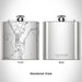 Rendered View of Lake George New York Map Engraving on 6oz Stainless Steel Flask