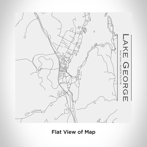 Rendered View of Lake George New York Map Engraving on 17oz Stainless Steel Insulated Tumbler in White