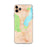 Custom iPhone 11 Pro Max Lake George New York Map Phone Case in Watercolor