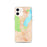 Custom iPhone 12 Lake George New York Map Phone Case in Watercolor