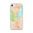 Custom iPhone SE Lake George New York Map Phone Case in Watercolor