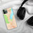 Custom Lake George New York Map Phone Case in Watercolor on Table with Black Headphones
