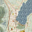 Lake George New York Map Print in Woodblock Style Zoomed In Close Up Showing Details