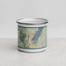 Front View Custom Lake George New York Map Enamel Mug in Woodblock