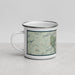 Left View Custom Lake George New York Map Enamel Mug in Woodblock