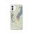 Custom iPhone 11 Lake George New York Map Phone Case in Woodblock