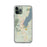 Custom iPhone 11 Pro Lake George New York Map Phone Case in Woodblock