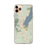 Custom iPhone 11 Pro Max Lake George New York Map Phone Case in Woodblock