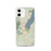 Custom iPhone 12 Lake George New York Map Phone Case in Woodblock