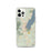 Custom iPhone 12 Pro Lake George New York Map Phone Case in Woodblock