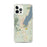 Custom iPhone 12 Pro Max Lake George New York Map Phone Case in Woodblock