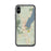 Custom iPhone X/XS Lake George New York Map Phone Case in Woodblock