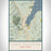 Lake George New York Map Print Portrait Orientation in Woodblock Style With Shaded Background