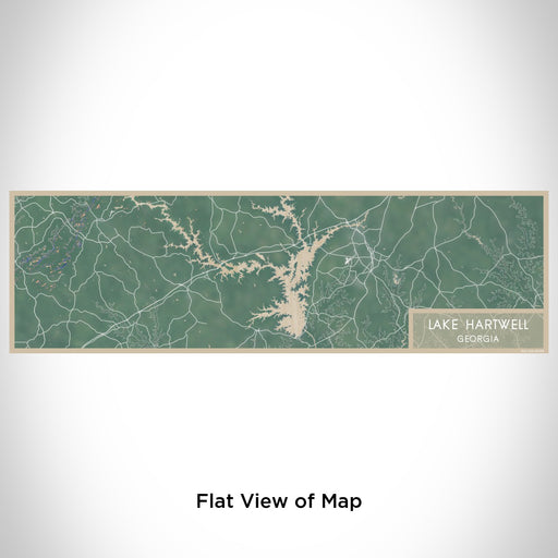 Flat View of Map Custom Lake Hartwell Georgia Map Enamel Mug in Afternoon