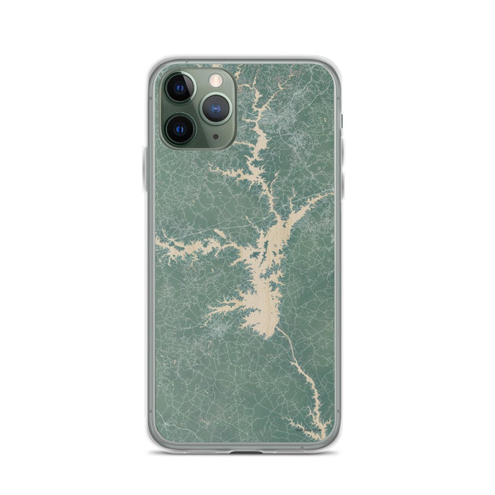 Custom iPhone 11 Pro Lake Hartwell Georgia Map Phone Case in Afternoon