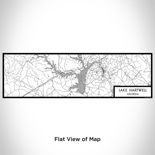 Flat View of Map Custom Lake Hartwell Georgia Map Enamel Mug in Classic