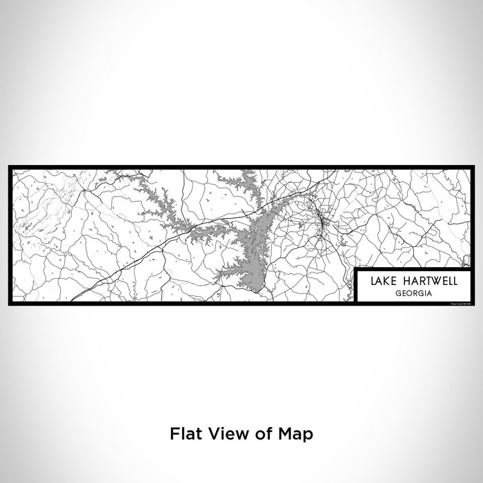 Flat View of Map Custom Lake Hartwell Georgia Map Enamel Mug in Classic