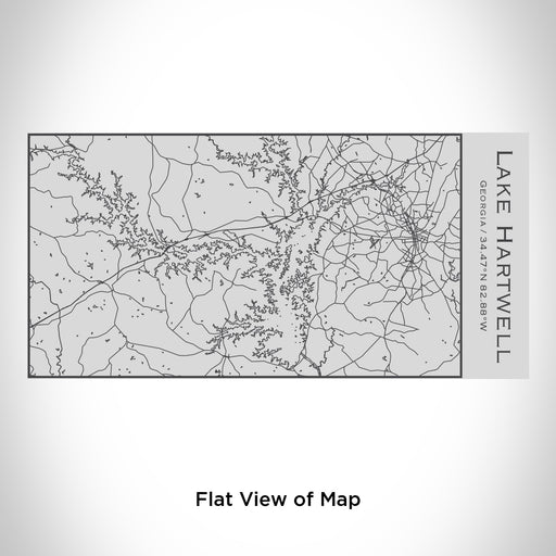 Rendered View of Lake Hartwell Georgia Map Engraving on 17oz Stainless Steel Insulated Cola Bottle