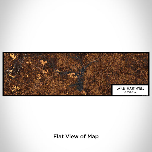 Flat View of Map Custom Lake Hartwell Georgia Map Enamel Mug in Ember