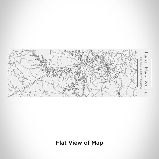Rendered View of Lake Hartwell Georgia Map Engraving on 10oz Stainless Steel Insulated Cup with Sliding Lid in White