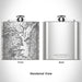 Rendered View of Lake Hartwell Georgia Map Engraving on 6oz Stainless Steel Flask