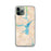 Custom iPhone 11 Pro Lake Hartwell Georgia Map Phone Case in Watercolor