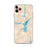 Custom iPhone 11 Pro Max Lake Hartwell Georgia Map Phone Case in Watercolor