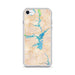 Custom iPhone SE Lake Hartwell Georgia Map Phone Case in Watercolor