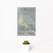 12x18 Lake Havasu City Arizona Map Print Portrait Orientation in Afternoon Style With Small Cactus Plant in White Planter