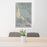 24x36 Lake Havasu City Arizona Map Print Portrait Orientation in Afternoon Style Behind 2 Chairs Table and Potted Plant