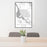 24x36 Lake Havasu City Arizona Map Print Portrait Orientation in Classic Style Behind 2 Chairs Table and Potted Plant