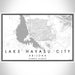 Lake Havasu City Arizona Map Print Landscape Orientation in Classic Style With Shaded Background