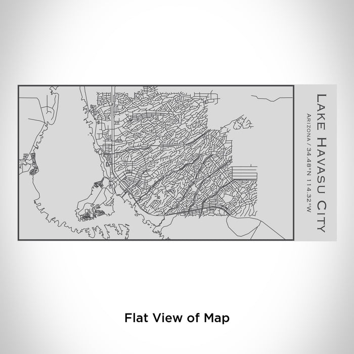 Rendered View of Lake Havasu City Arizona Map Engraving on 17oz Stainless Steel Insulated Cola Bottle