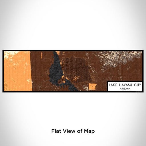 Flat View of Map Custom Lake Havasu City Arizona Map Enamel Mug in Ember