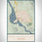 Lake Havasu City Arizona Map Print Portrait Orientation in Woodblock Style With Shaded Background