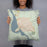 Person holding 18x18 Custom Lake Havasu City Arizona Map Throw Pillow in Woodblock