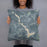 Person holding 18x18 Custom Lake Hawkins Texas Map Throw Pillow in Afternoon