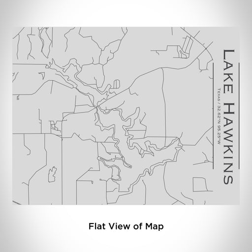 Rendered View of Lake Hawkins Texas Map Engraving on 20oz Stainless Steel Insulated Bottle with Bamboo Top